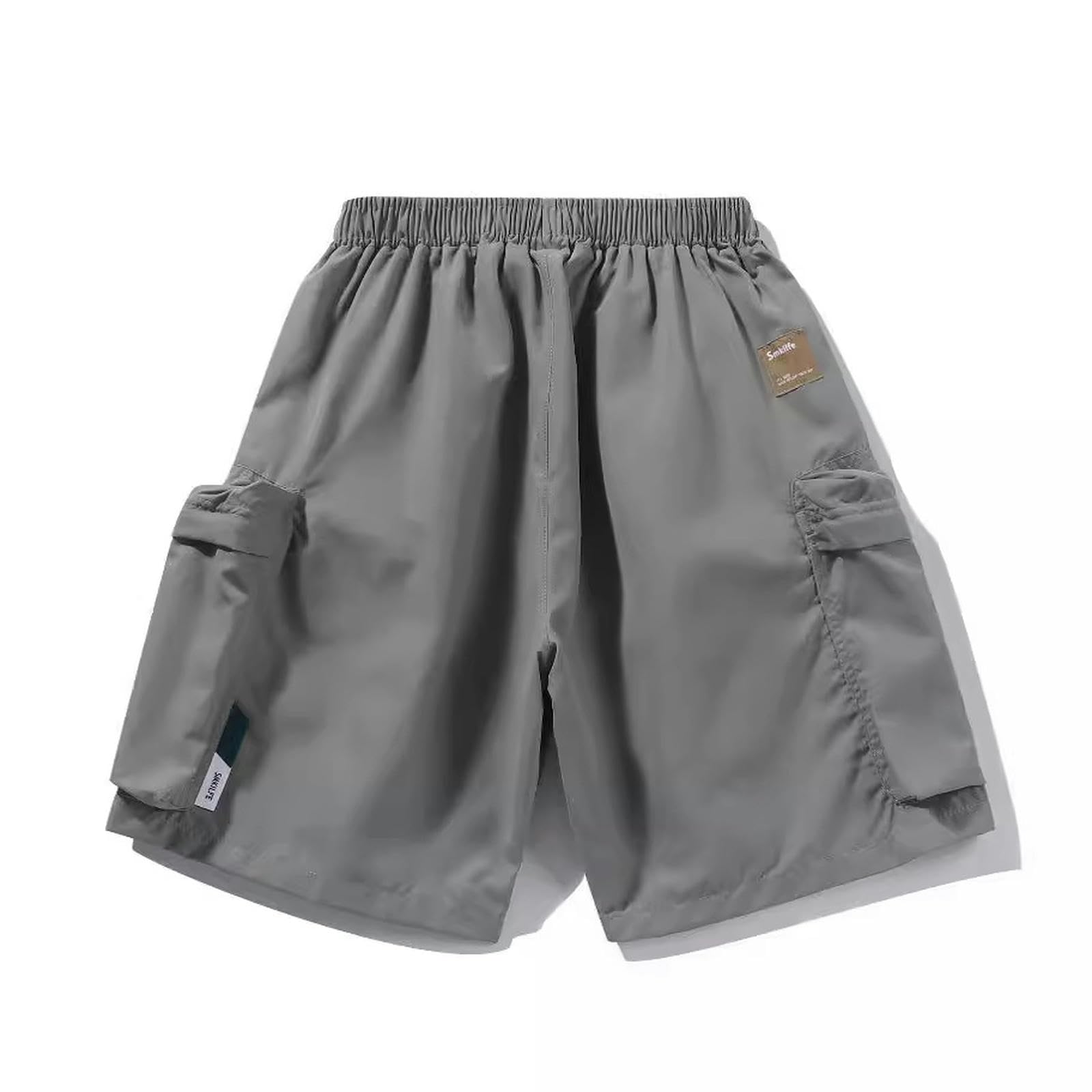 Shorts Herren Sommer Herren Retro -Pocket -Cargo -Shorts Herren Dünne Lockere Gerade Lässige Freizeithosen