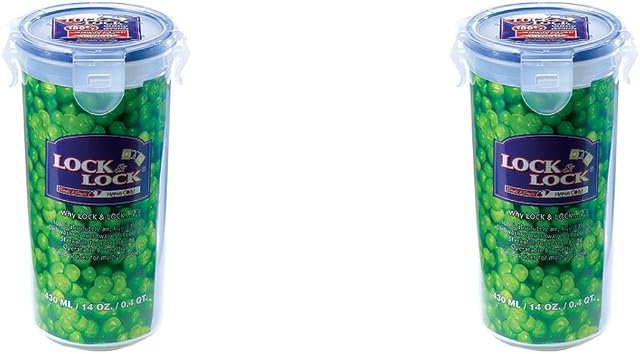 2 x Lock And & Lock Round Air Tight Kitchen Food Container 430ml HPL931L
