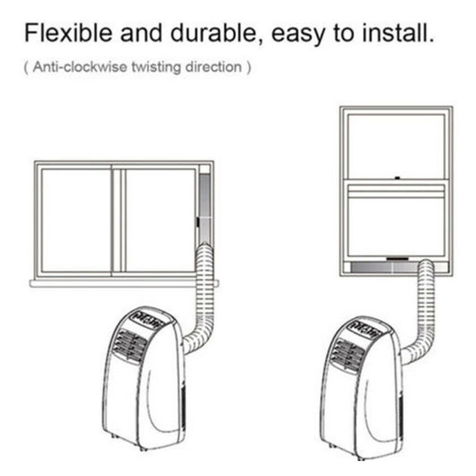 ACICS 13/15 cm di Diametro Regolabile Mobile di Scarico Mobile Ventilatore Tubo del Tubo Compatible with Tubo di Ventilazione dell'Aria Condizionamento (Color : 15cmx1.5M)