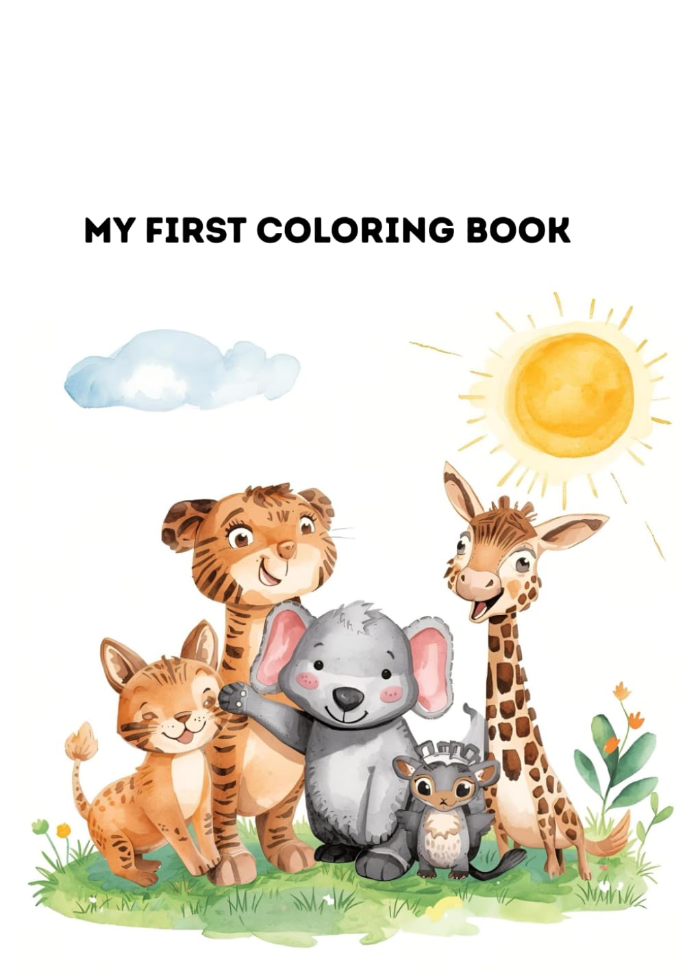 Animal coloring for children: Have fun coloring in differnet farm and zoo anaimals