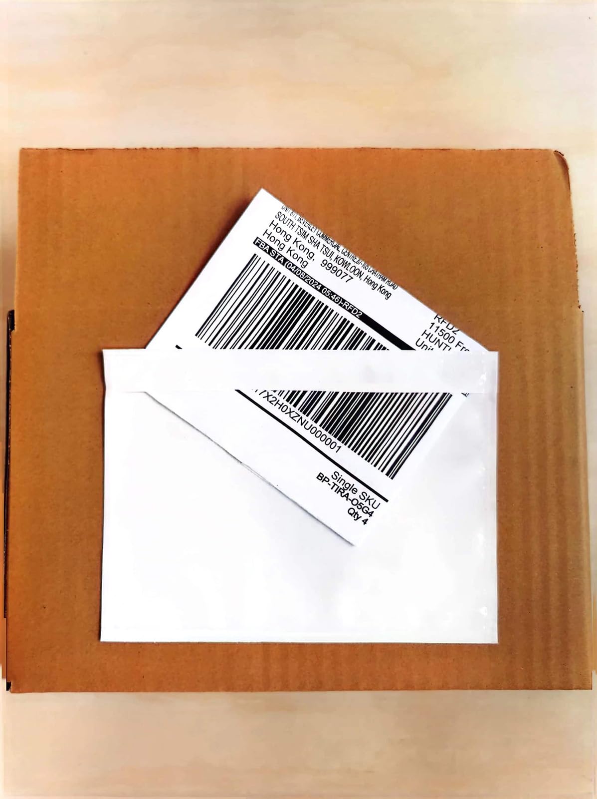 1000 Stück transparente Versandtaschen mit Packzetteln, Rechnungsetikett (19,1 x 14 cm)