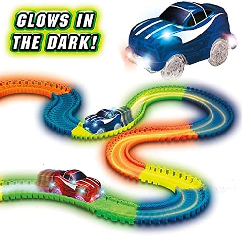 Miniatura 2 de Ontel Magic Tracks - Carrera flexible que brilla en la oscuridad de 10 pies con luz LED, juego educativo regalo de cumpleaños para mayores de 3 años