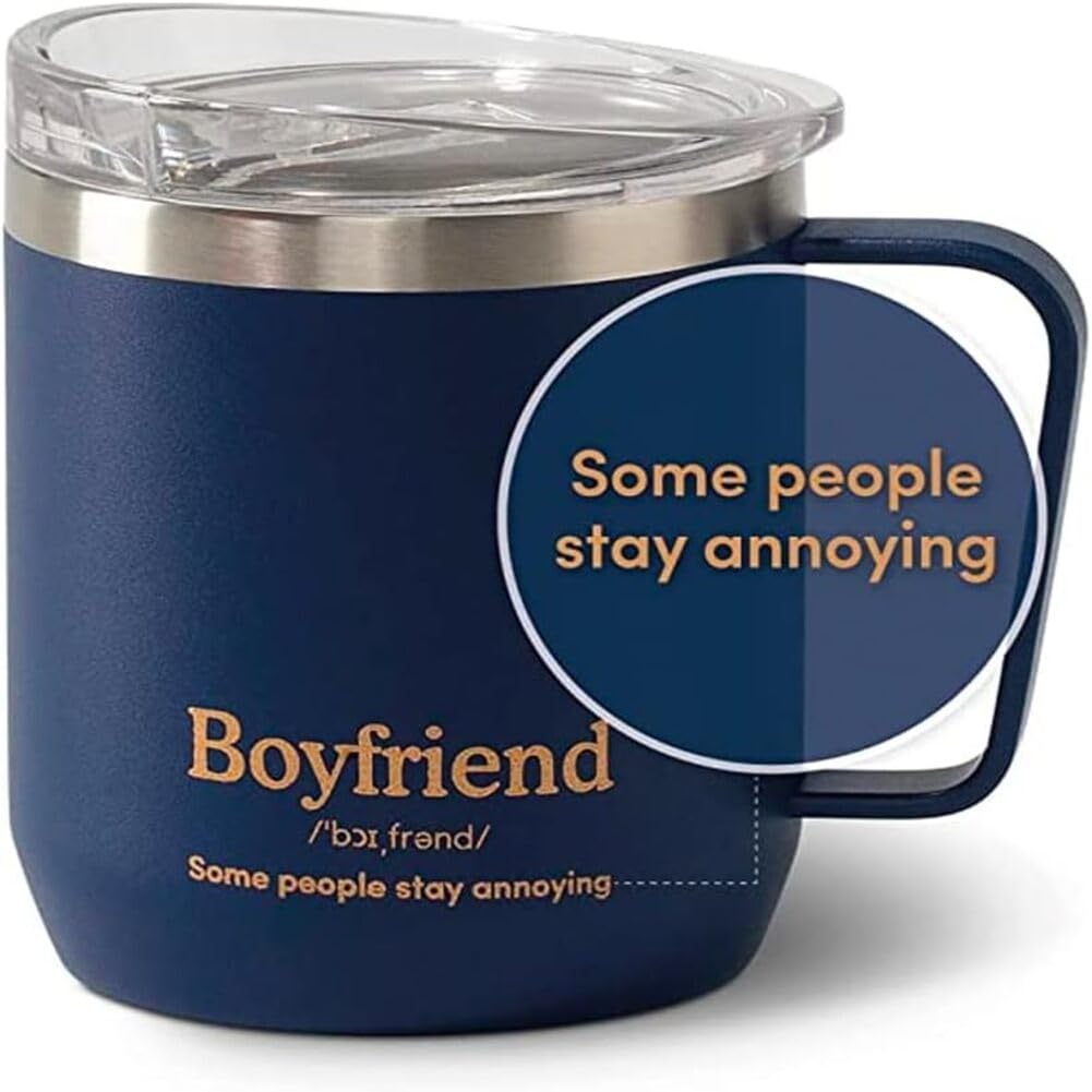 VAHDAM Boyfriend Mug - Christmas Gifts for Boyfriend | Boyfriend Gifts Birthday, Dating Gifts | Stainless Steel, Vacuum Insulated Coffee Mugs - 10 oz