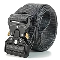 VIDSTW Cinturon Tactico Hombre, Cinturones de Lona de Nailon de Estilo Militar, Cinturón Militar Hombrev 1,5 Pulgadas, Cinturon Trabajo Hombre, para Montañas, Escalar, Entrenar (Gris Oscuro)