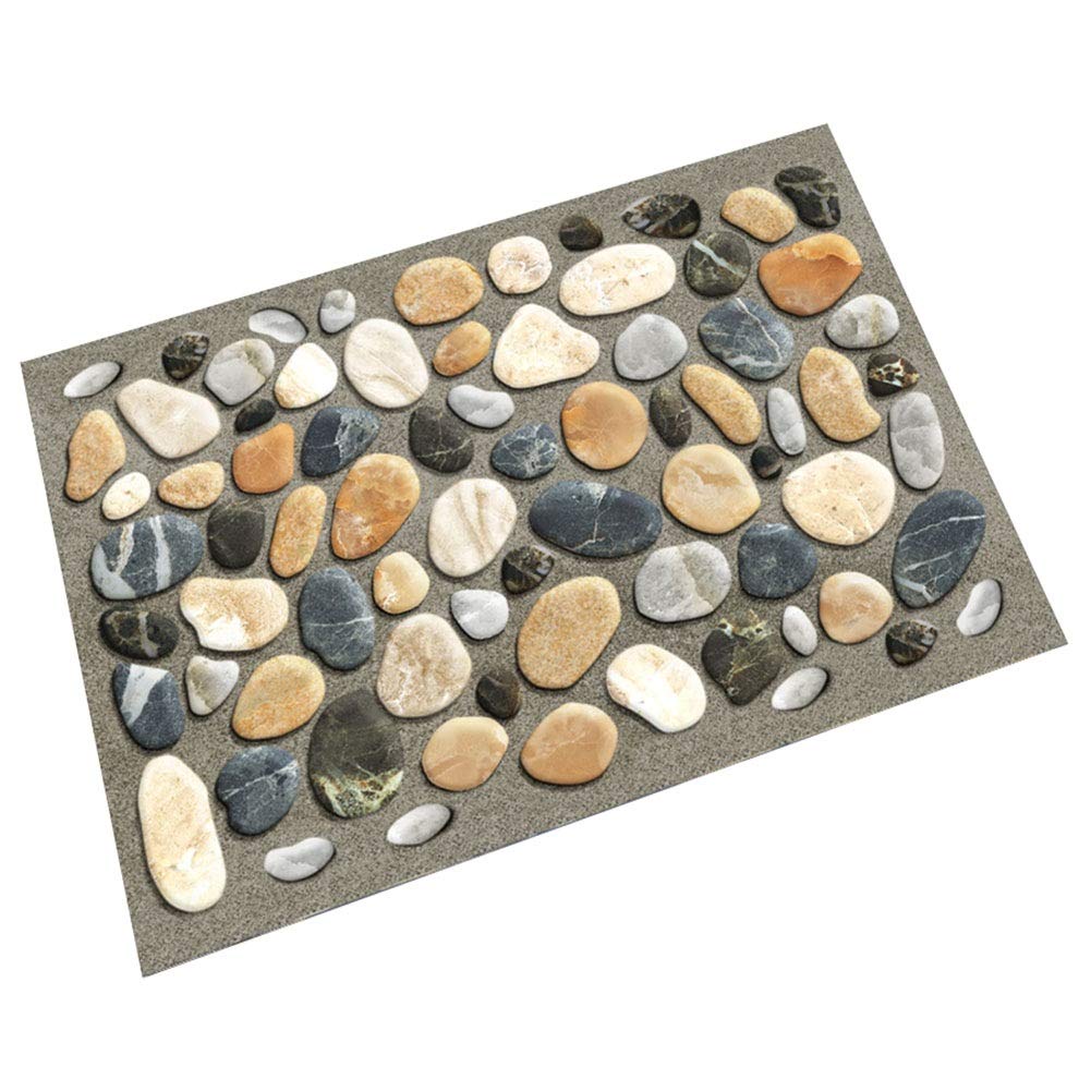 ZRUYI Paillassons pour Entrée Tapis D'entrée De Cuisine Tapis De Porte Moquettes 3D Couleur Pavé Conception Antidérapant Coussin De Pied, 4 Couleurs Personnalisable (Color : A, Size : 100x100cm)