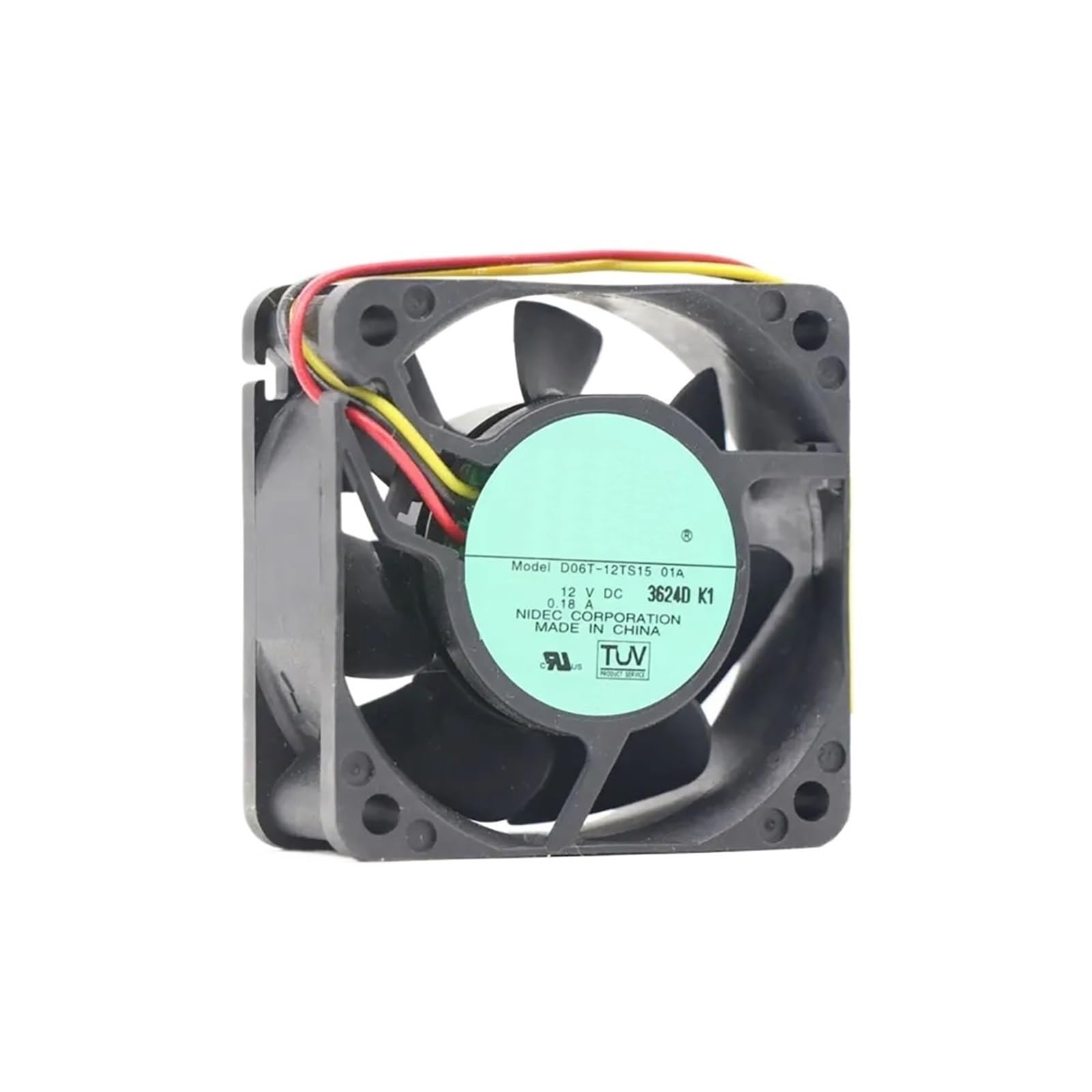 YLPWKMVZ Server Driver Fan DC 12V 0.18A 60X60X25MM D06T-12TS15 01A Chassis Cooling