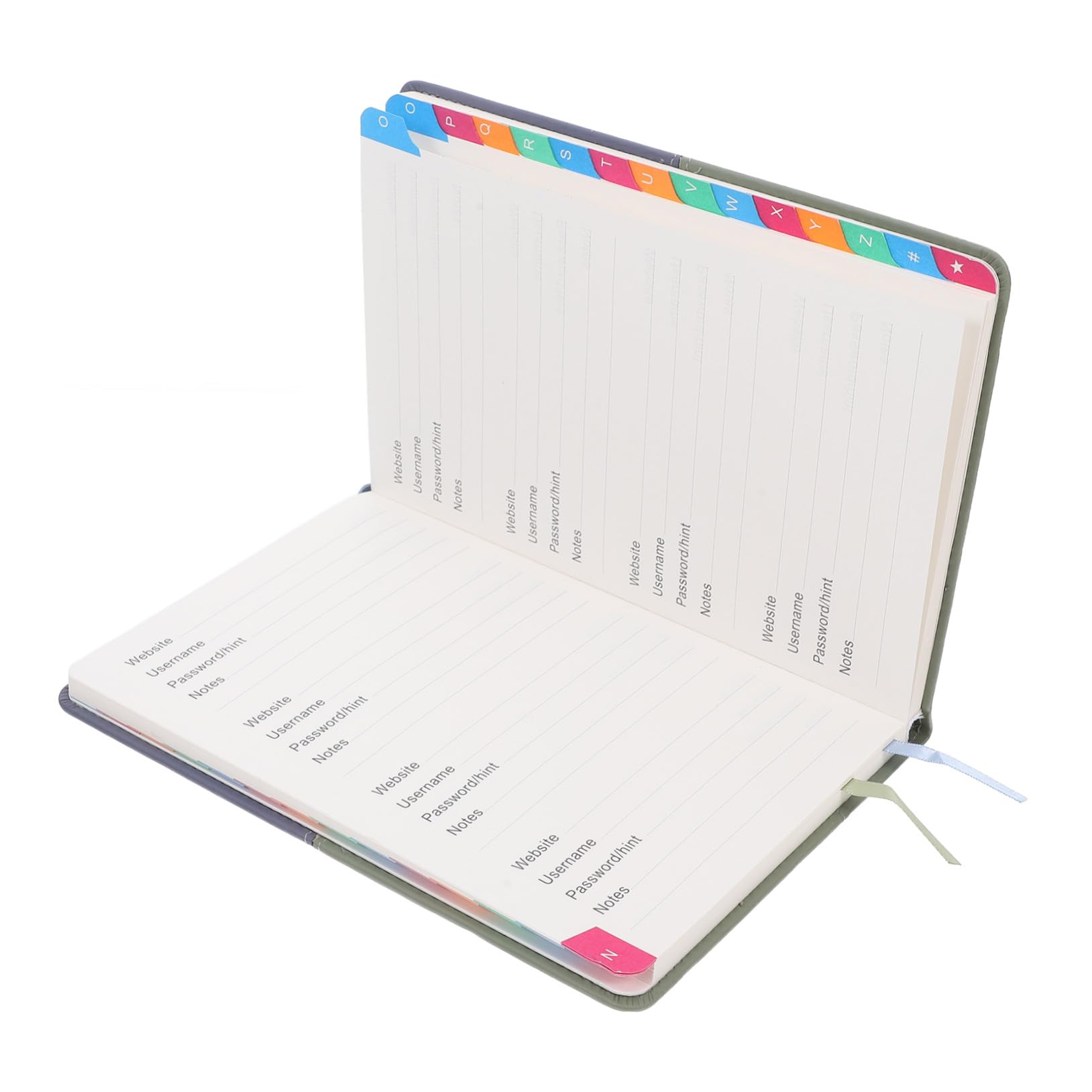 Carnet de Mots de Passe A5 avec Onglets Alphabétiques Portable en Pu et Papier Élégant et Pratique pour Enregistrement de Sites Internet pour Usage Polyvalent
