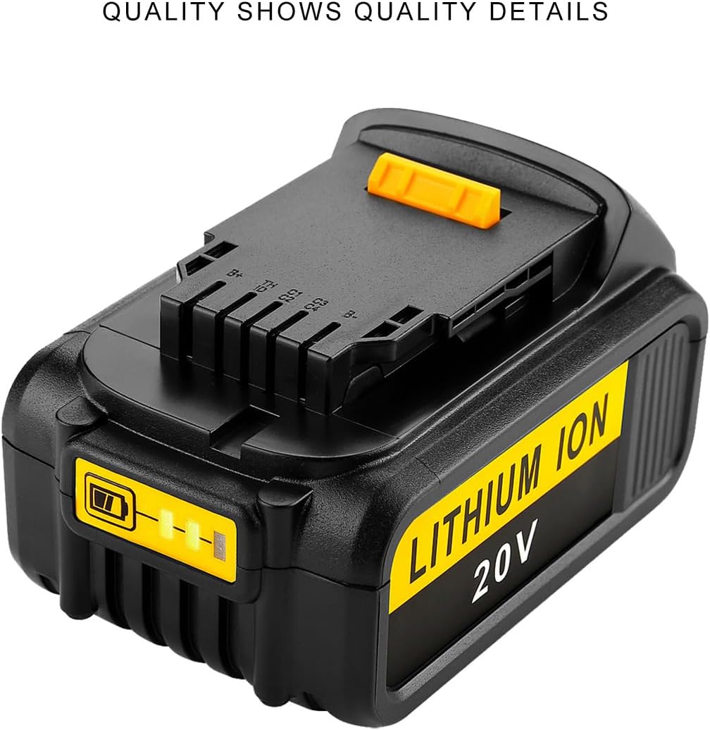 Replacement for Dewalt 20V MAX Battery,4000mAh Compatible with DCB205 DCB206 DCB200 DCB203 DCB201 DCB204 Replacement for Dewalt 20 V Lithium Battery（4000mAh，1-Pack）
