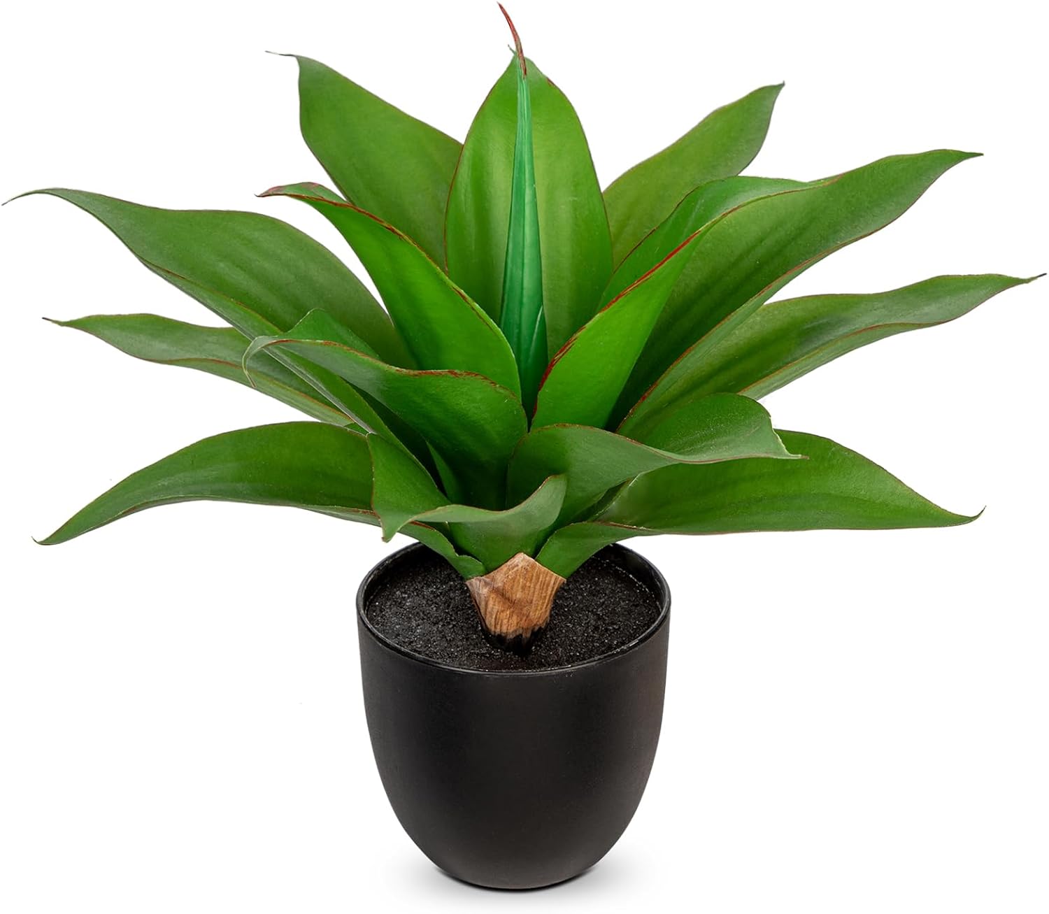 Briful 23.7'' Agave Plants Artificial Realistic Potted Faux Agave Plants 3 Maguey Fake Plants in Black Pot Houseplant for Home Decor Indoor Outdoor Farmhouse