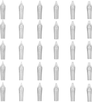 NUOBESTY 30pcs Fountain Pen Spare Nibs Replacement Calligraphy Pen Nibs Cartoon Comic Pen Nib Set for Calligraphy Manga Writing Painting