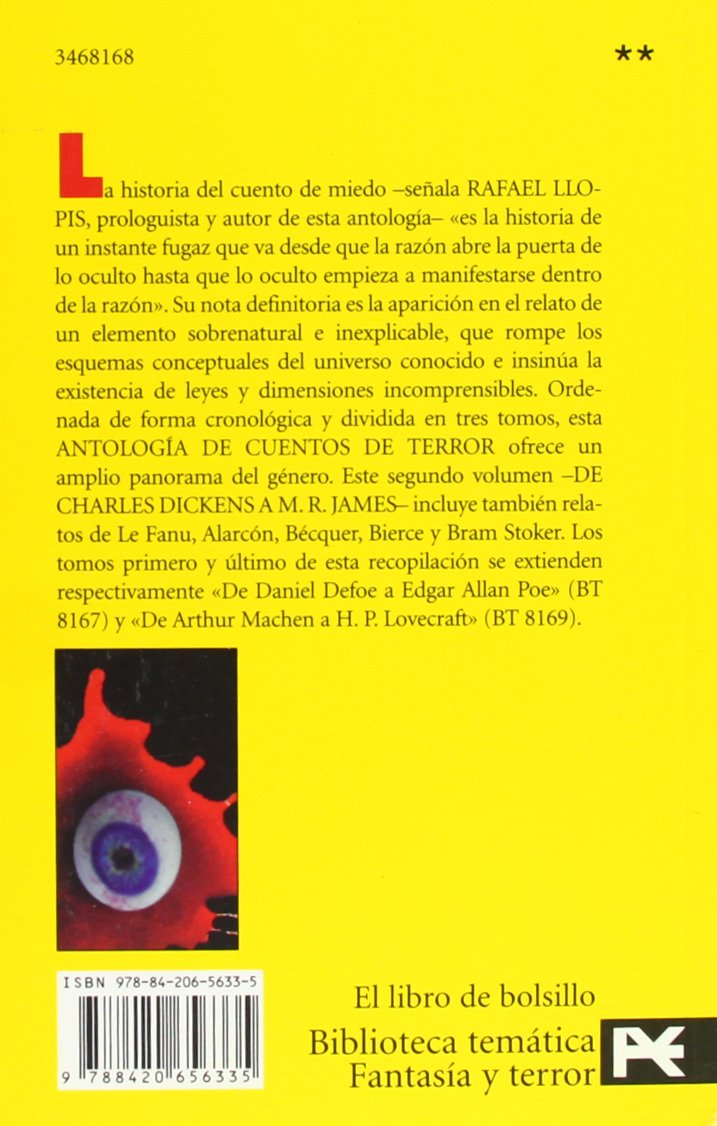 Antología de cuentos de terror, 2: De Charles Dickens a M.R. James (El Libro De Bolsillo - Bibliotecas Temáticas - Biblioteca De Fantasía Y Terror)
