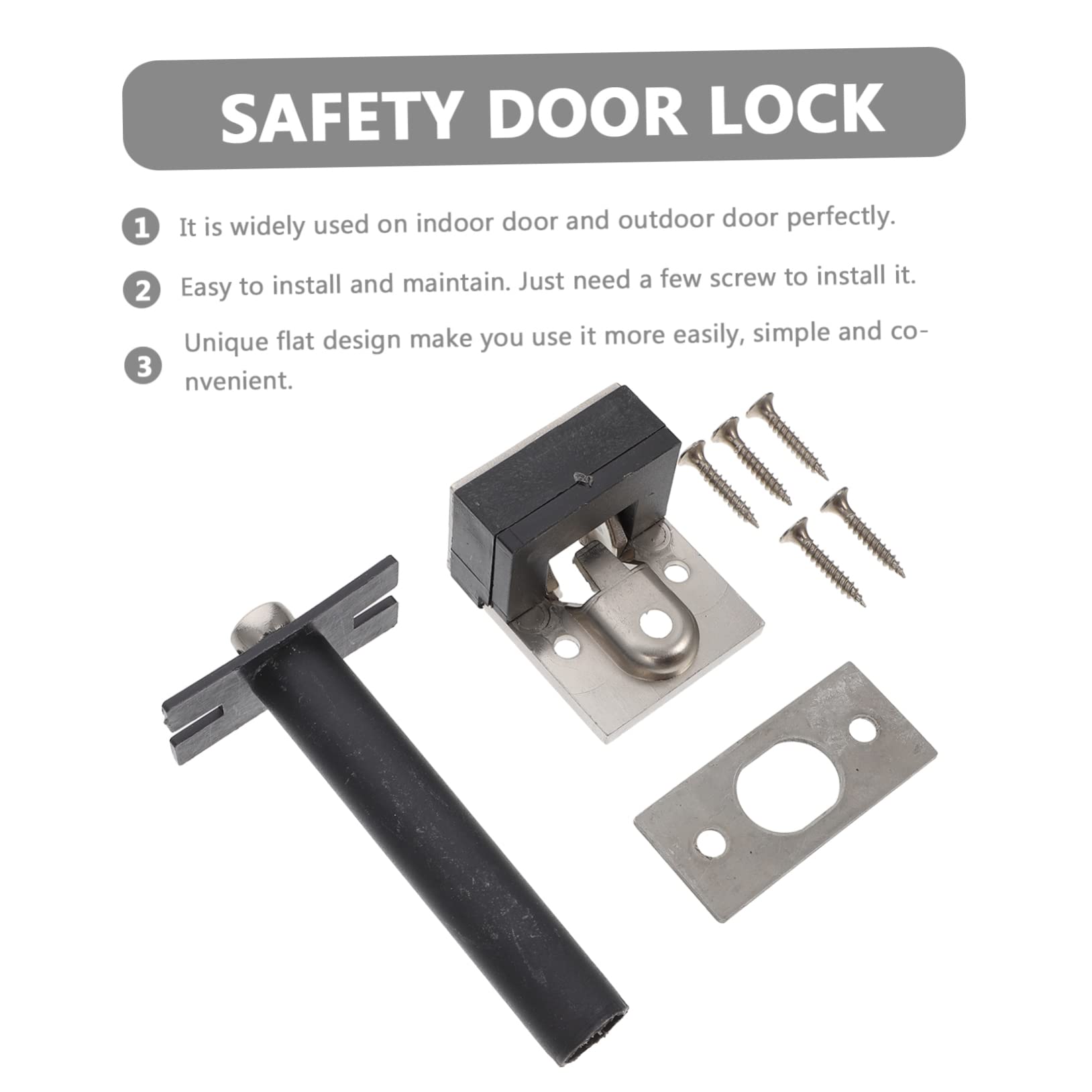 2sets Serrature Catena Antifurto Lega Di Zinco Con Chiusura Sicura Per Porte Per Case e Strutture Ricettive