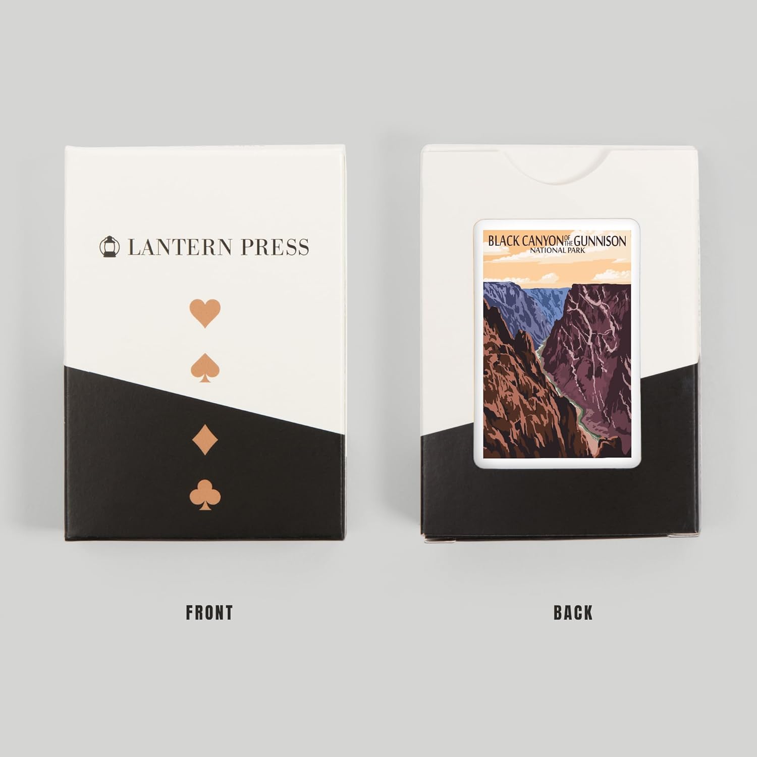 Lantern Press Black Canyon of The Gunnison National Park, Colorado, River and Cliffs, Painterly Series, 52 Playing Cards for Adults, Poker Size Card Deck