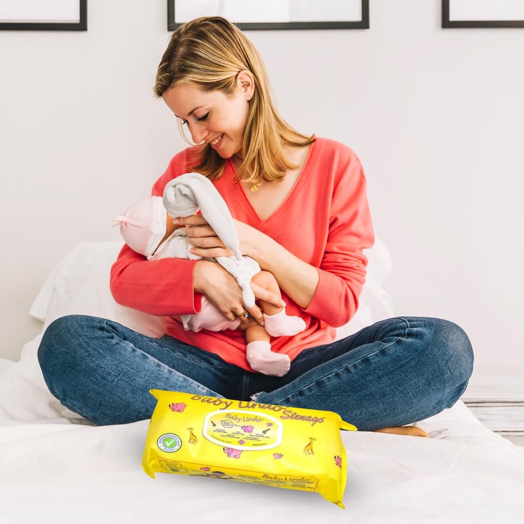 Lot de 20 lingettes humides biodégradables pour bébé hypoallergéniques