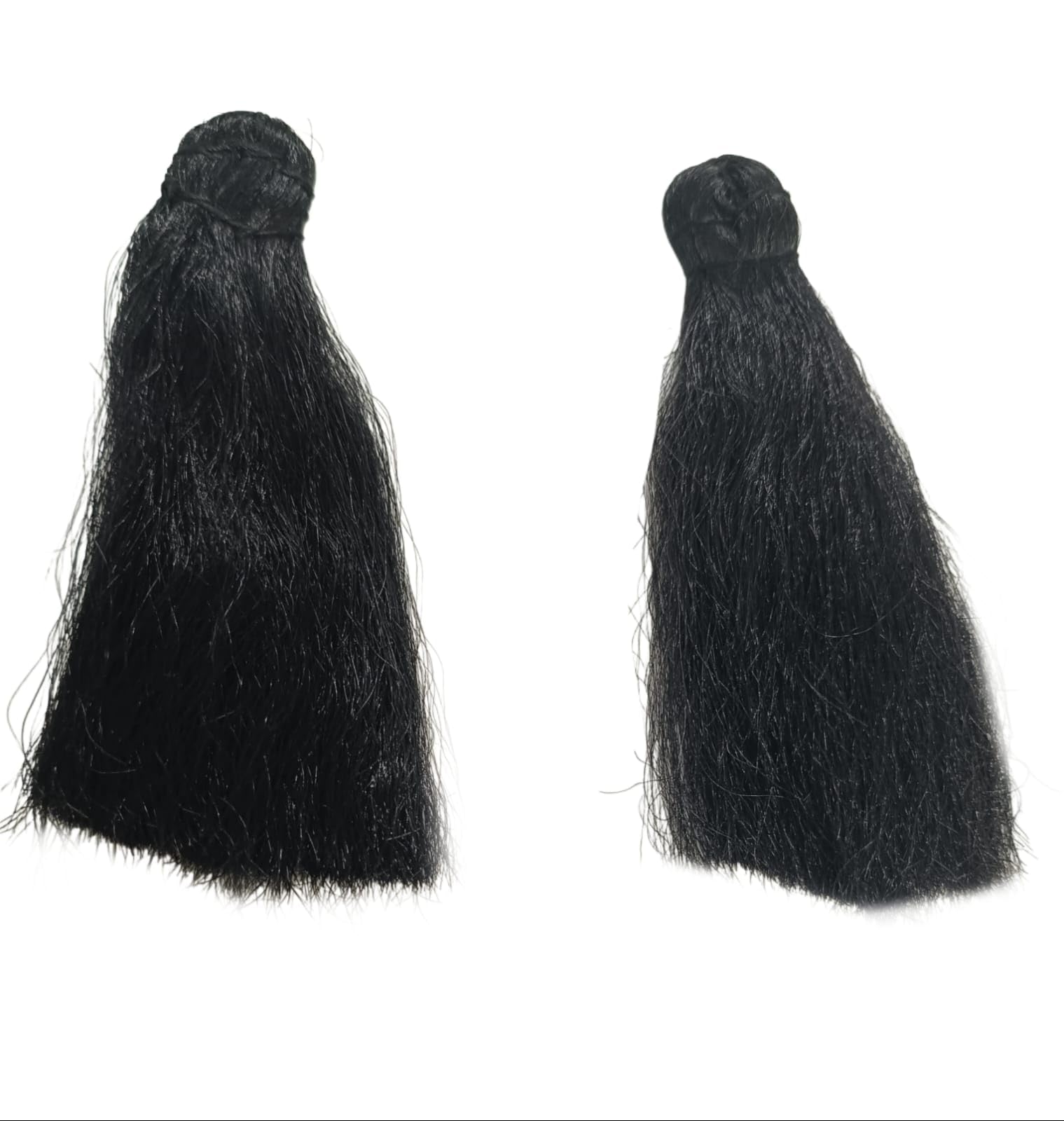 Radha Rani Hair Wig, Hairs for Laxmi ji, Kali Mata, Sarawali Maa & Jagadhamba Maa, Straight Hair for All Devi Idol Open Long Hair (Set of 2) (Size0-4)-image-5