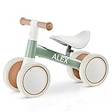 Customized Baby Balance Bike for 1-Year-Old | Lightweight and Safe - No Sharp Edges | Silent Wheels for Smooth & Quiet Rides | Easy-to-Assemble 1st Balance Bike for Toddlers, Green (Customizable) Green Customizable