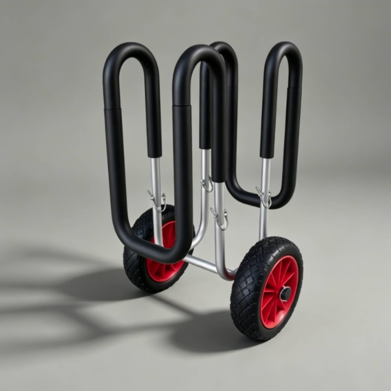 Baoblaze Remolque para Kayak Carro de Transporte Carrito Plegable Soporte Portátil Estructura de Aleación de Aluminio y Ruedas de Espuma Adecuado para Playa Lago Deportes Acuáticos