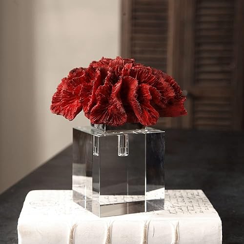Miniatura 4 de Uttermost Escultura de mesa alta de racimo de coral rojo 7 34"