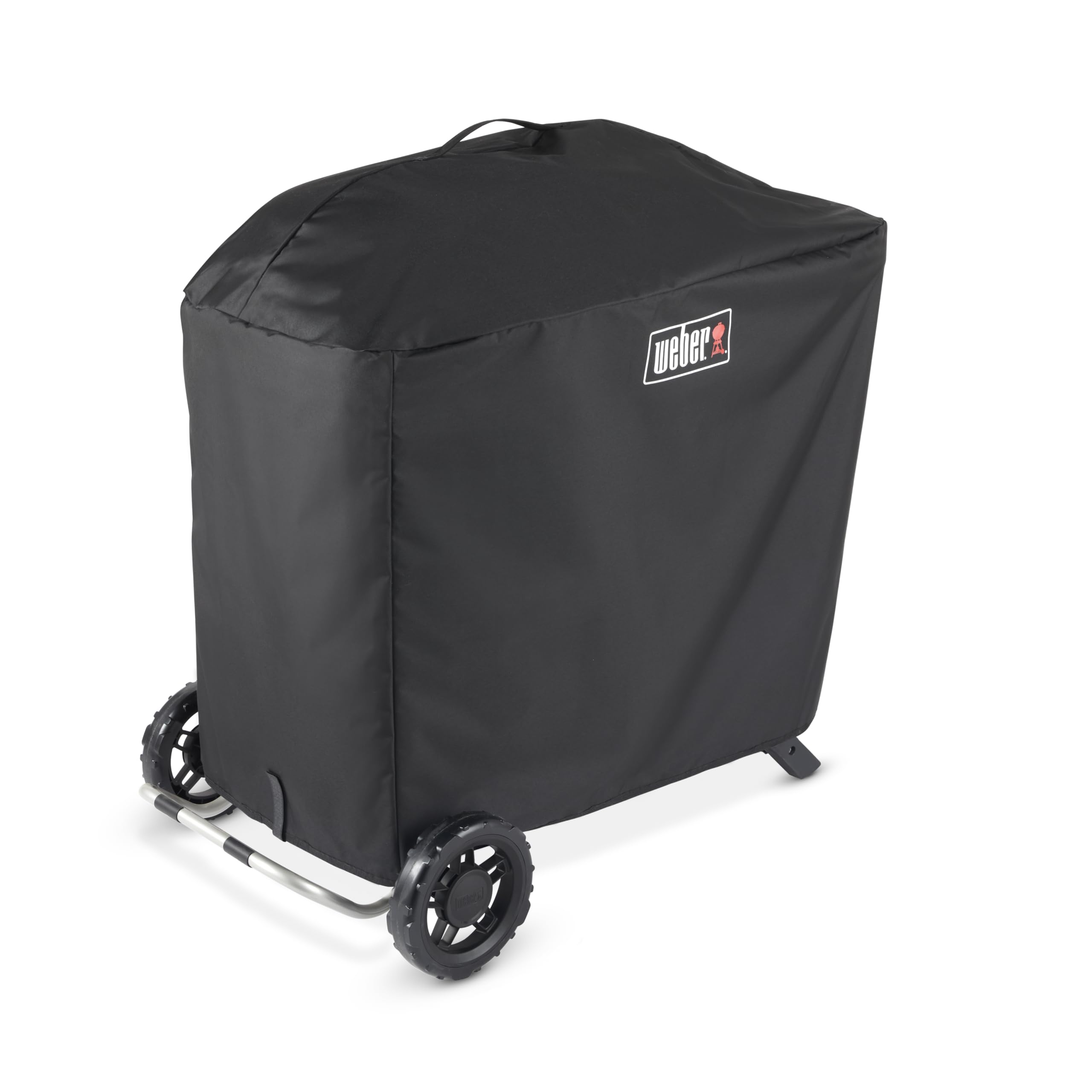 Weber Premium Grill Abedeckhaube für den Traveler Gas Grill, atmungsaktiv UV- & wasserbeständig, Schutz for Wind & Wetter, mit Klettverschluss zum Befestigen - Schwarz (7770)