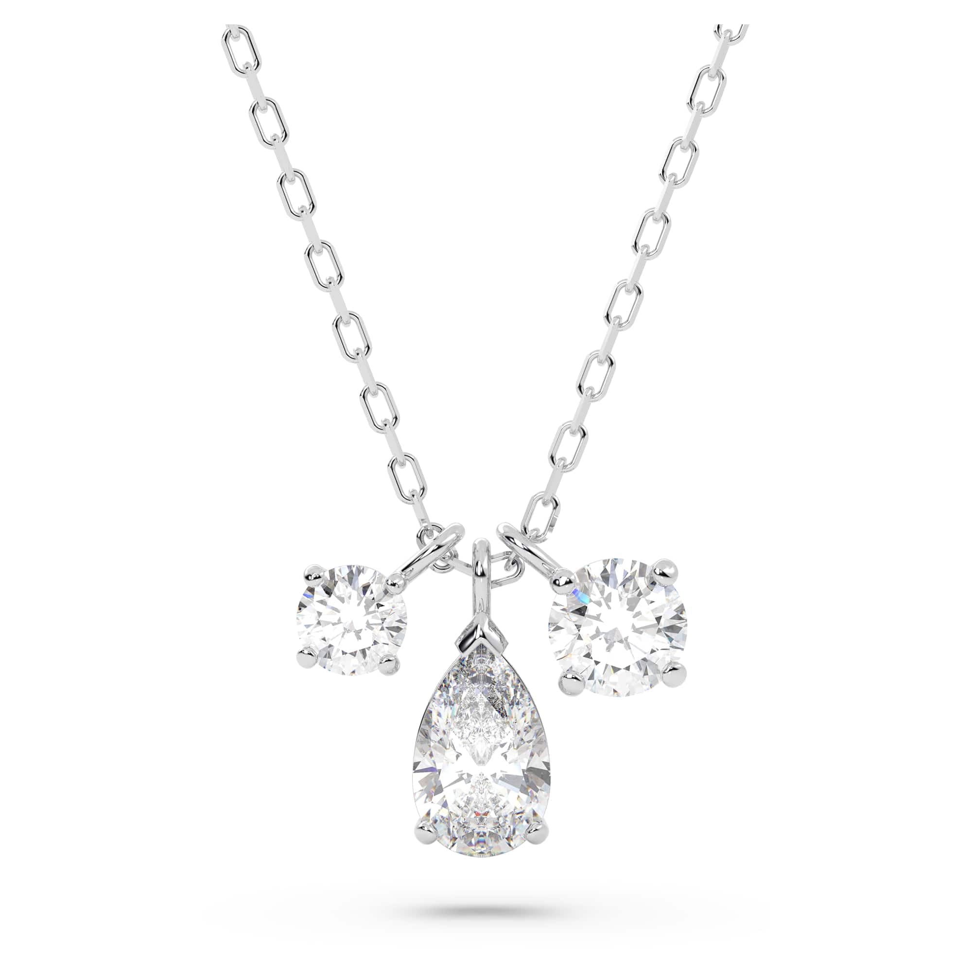 Swarovski Attract Pear Jewelry Collection, Rhodium Finish, Clear Crystals