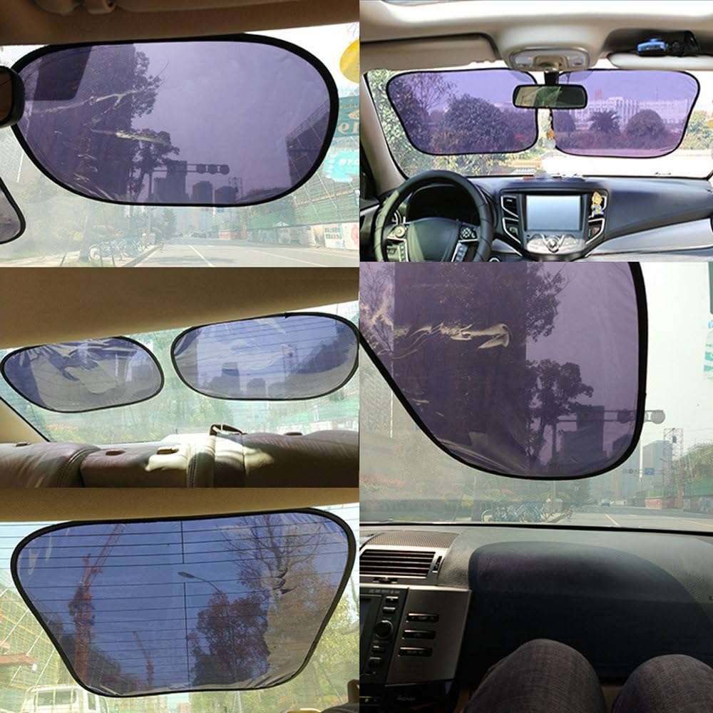2 Protectores Solares Para Parabrisas Y Ventana De Coche Parasol Coche Magnético(Type1 2PCS)