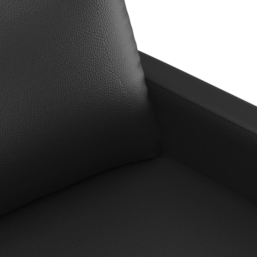 vidaXL Sessel, Sofa Relaxsessel mit gepolstertem Sitz Armlehnen, Fernsehsessel Loungesessel Metallgestell, Polstersessel Ruhesessel für Wohnzimmer, Schwarz Kunstleder