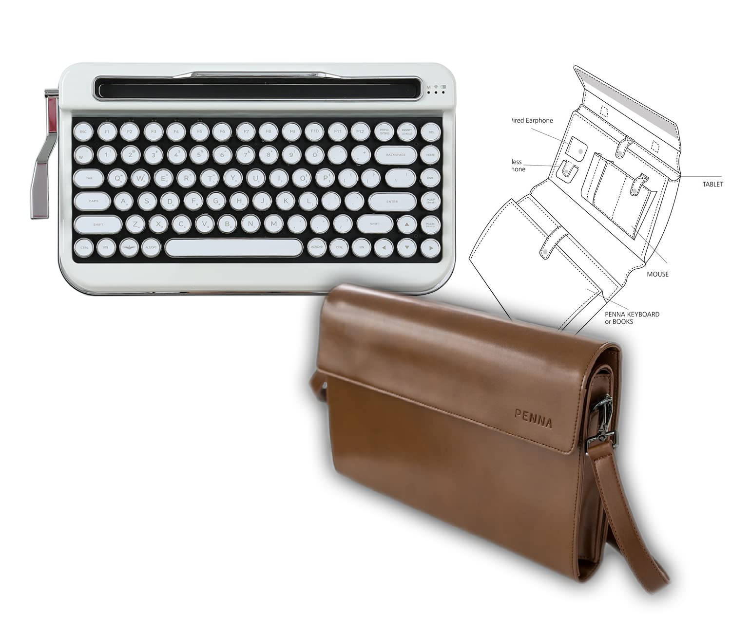 Amazon.co.jp: アイアス タイプライター風レトロキーボードPENNA Pure
