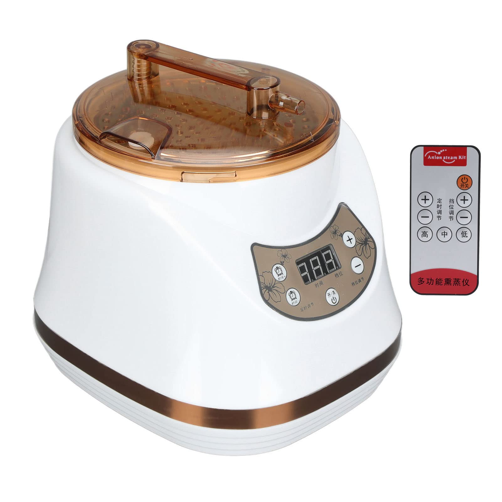 Fdit Sauna Steamer 1000W 2L with Burned Protection, Relieve Stress, Promote Blood Circulation, Regulate Endocrine, Enhance Immune Function (UK Plug 220V)