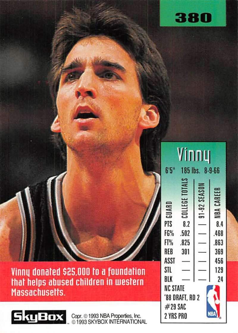Amazon.com: 1992-93 SkyBox Series 2 Basketball #380 Vinny Del
