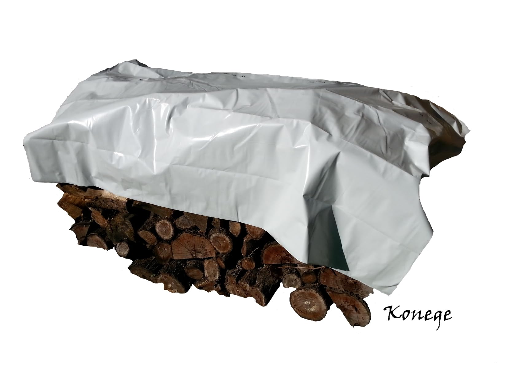 Konege Silofolie, Abdeckfolie, Gartenfolie - Breite 4,0m x Länge 6,0m, schwarz/weiß, lichtdicht, wasserdicht