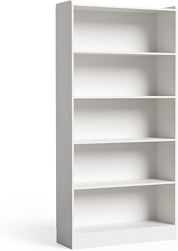 Miniatura 8 de Librería de 72 pulgadas de alto, estantería independiente de 6 niveles con estantes cerrados, organizador grande y abierto de madera para