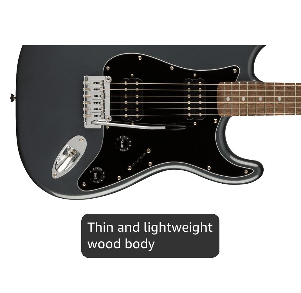 Fender Squier Affinity Strat HH Charcoal Frost Metallic 378051569