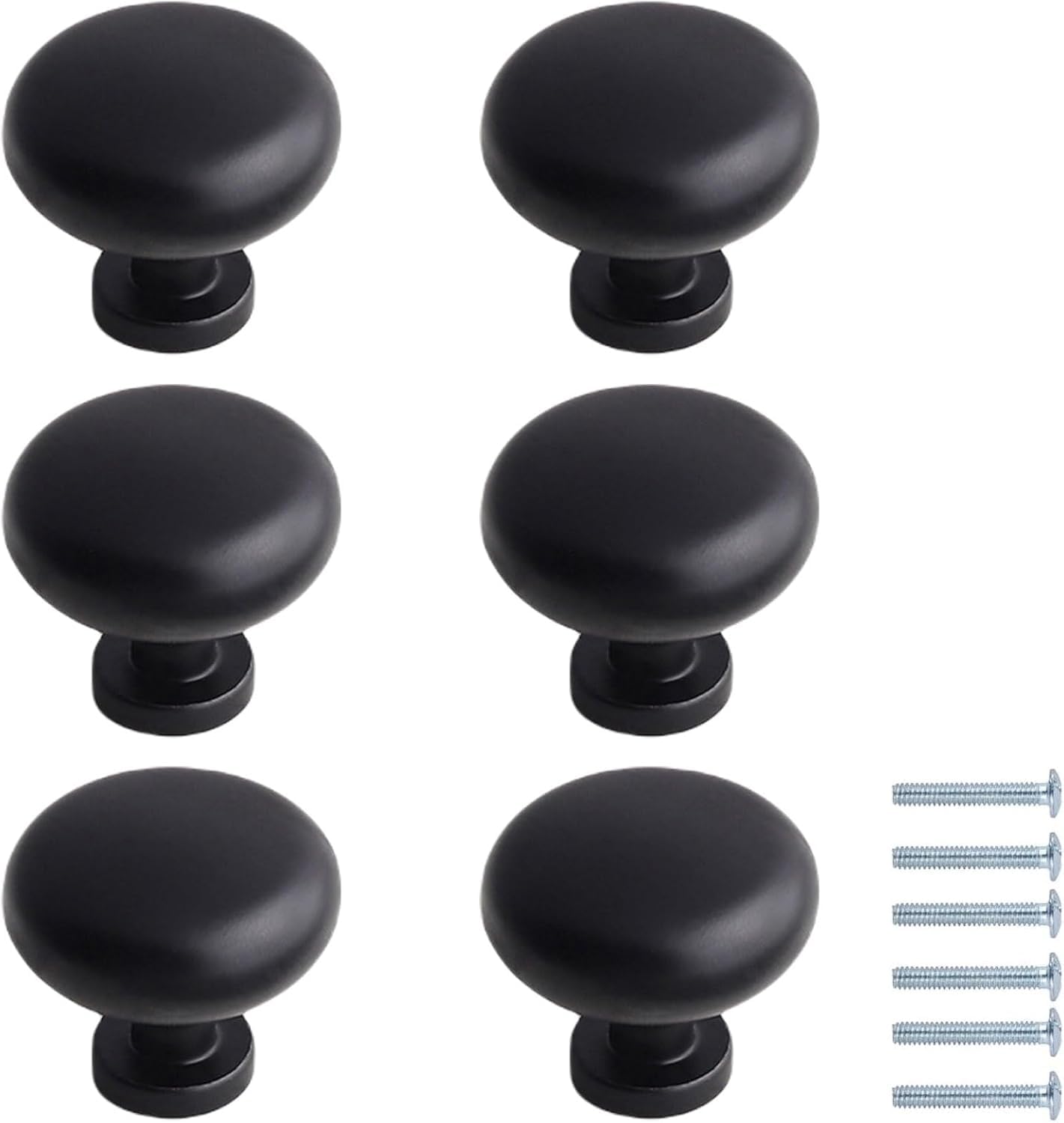 Tnbccxn Black 27*27Mm Cabinet Handles, Cabinet Handles,6 Pack Wardrobe Knobs Cabinet Door Knobs Colored(Black 27 * 27Mm)