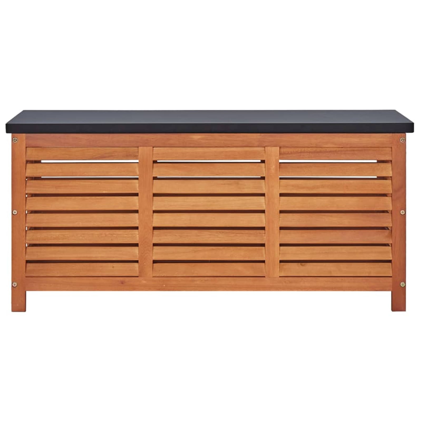 Tidyard Gartenbox Sitzbank Garden Gartentruhe Auflagenbox Aufbewahrungsbox Kissenbox Outdoor Aufbewahrungstruhe Gartenmöbel Garten Holztruhe Garten Box Outdoor Truhe 117x50x55 cm Eukalyptus Massivholz