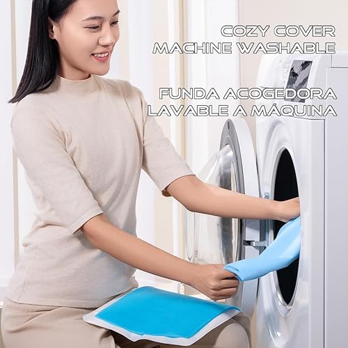 Miniatura 8 de Boncare Almohadilla térmica pequeña sin apagado automático para calambres y alivio del dolor de espalda, ajustes de temperatura alta y baja,