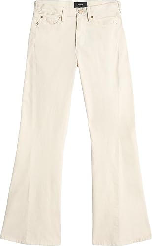 7 For All Mankind Twisted Dojo Tailorless Corduroy Eggshell Pantalones, Blanco, 