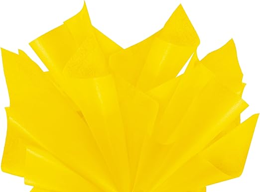Flexicore Packaging® | Gift Wrap Tissue Paper | Size: 15"x20" | 100 Sheet | Acid Free Bulk Tissue Paper | (Yellow)