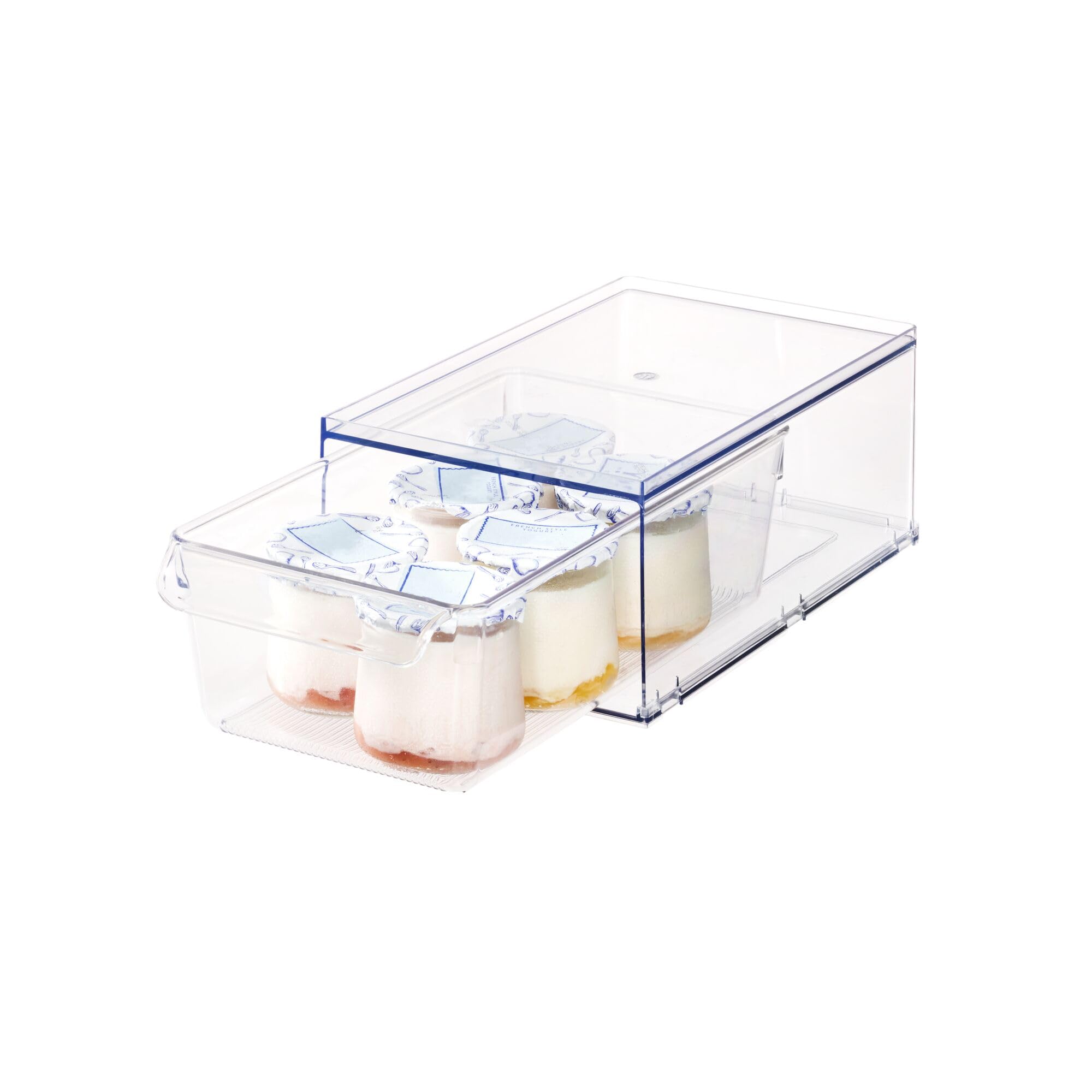 iDesign Stackable Kitchen Storage Drawer – Linus Collection - Clear