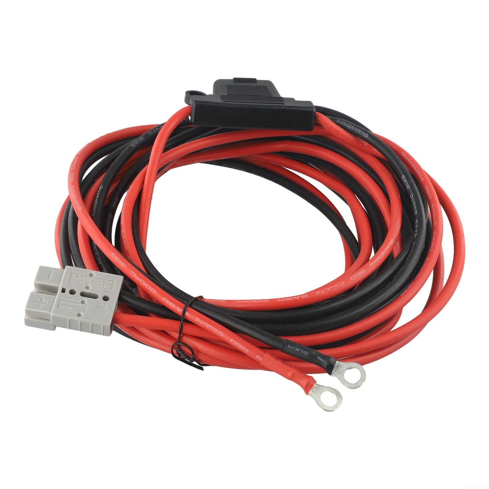 Connecteur de batterie 50 A à connexion rapide 12 V 6 m Câble de batterie à connexion rapide pour voiture, camping-car, caravane, bateau (6 m)