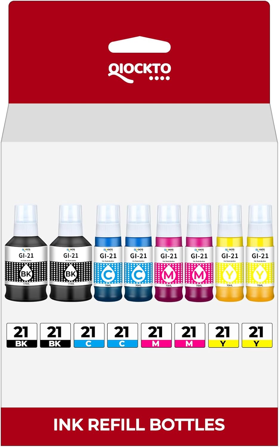 GI-21 Ink Refill Bottles G3270 G3290 G4270 G4280 Ink Refill Compatible with Canon 21 GI-21 GI21 Ink Refill Bottles for Canon MegaTank G3270 G3290 G4270 G4280 G1220 G3260 G2270 G2260 G1230 Printer