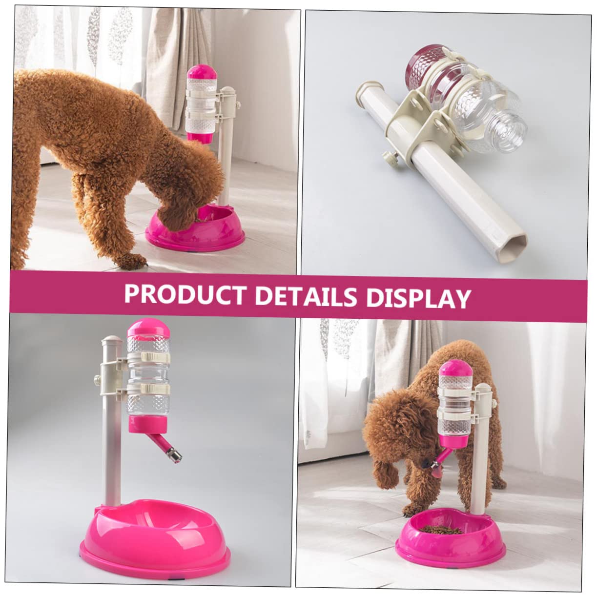 1 Pieza Dispensador Automático de Agua y Comida para Mascotas Bebedero y Comedero con Capacidad de Material Diseño Antideslizante para Perros y Gatos