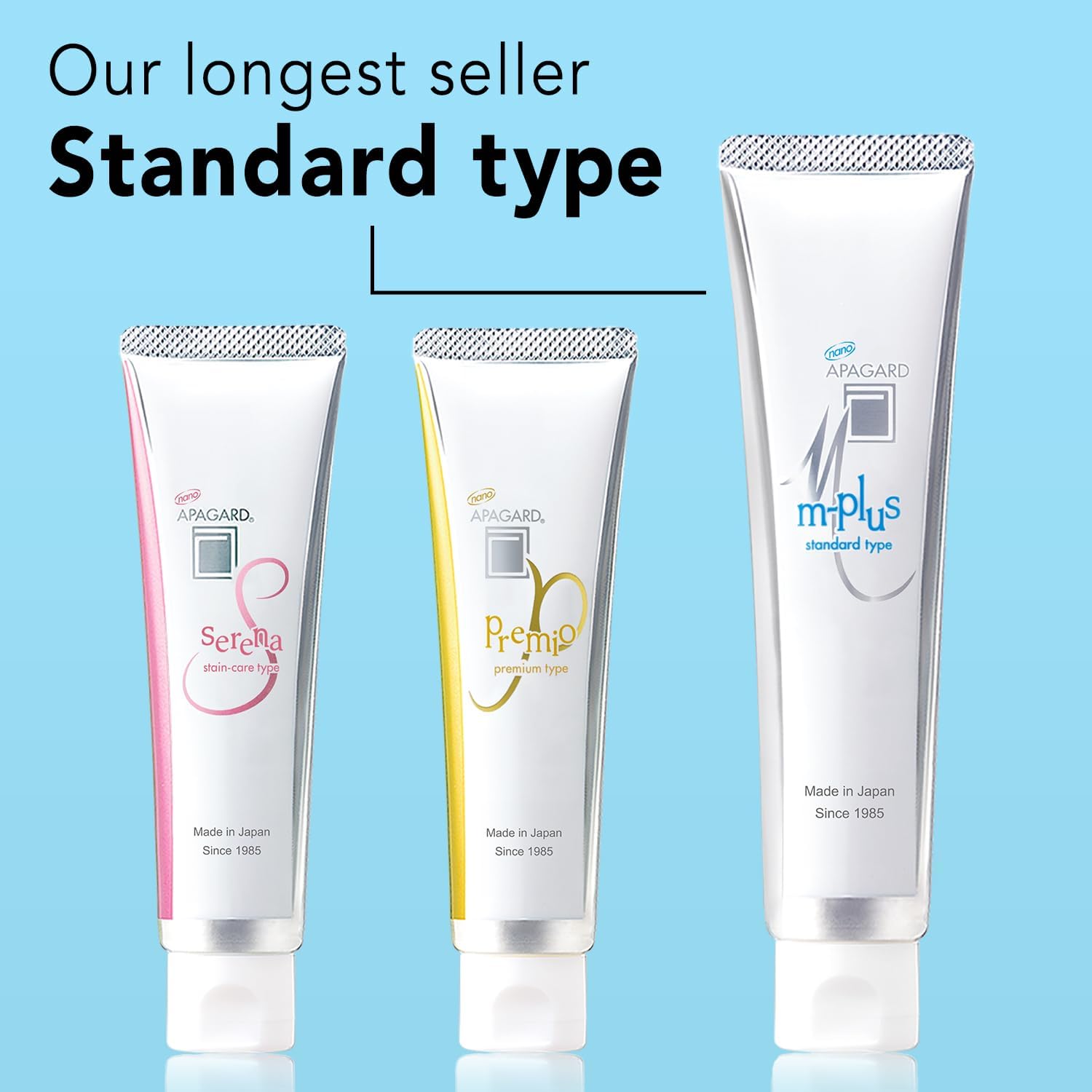 APAGARD® M-Plus, Sangi's Nano-Hydroxyapatite Toothpaste for Naturally Whiter Teeth. Fluoride-Free, for Family use, 130g / 4.58 oz, Mild Mint Flavor, 2 Pack - Image 3