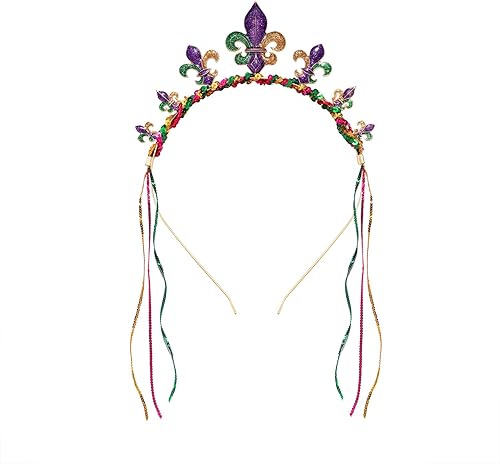 MOLOCH Mardi Gras - Diadema con purpurina para disfraz de carnaval accesorio para el cabello regalos