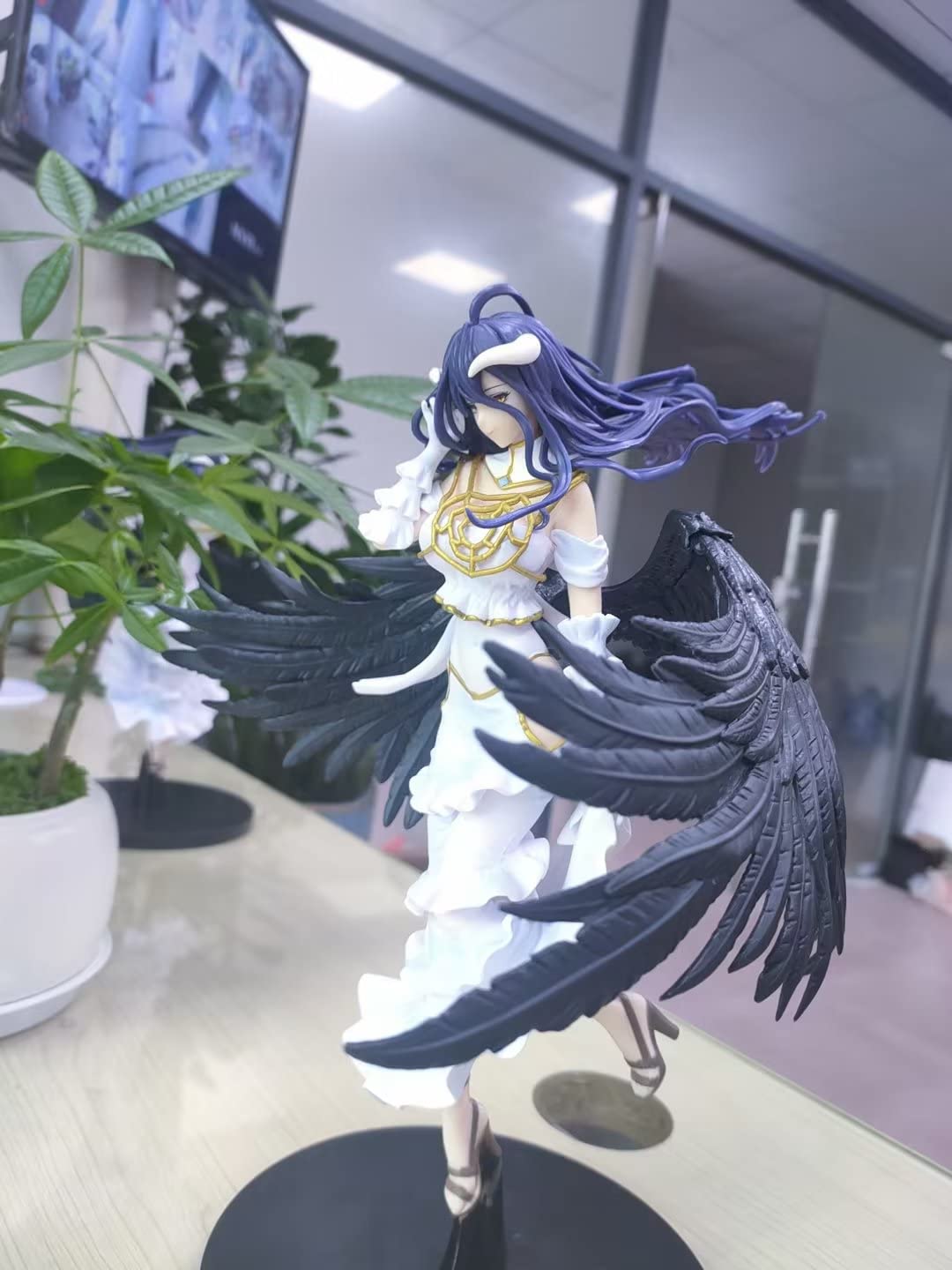 Figura de anime Girl de 30 cm, ?ltima edici?n limitada de anime japon?s, Overlord IV Albedo Wing Girl Overlord Albedo So-bin, figura de acci?n para NFsgVCGJos, modelo coleccionable, mu?eca de juguete,