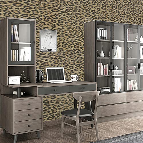 Papel pintado de vinilo de leopardo resistente e impermeable 4