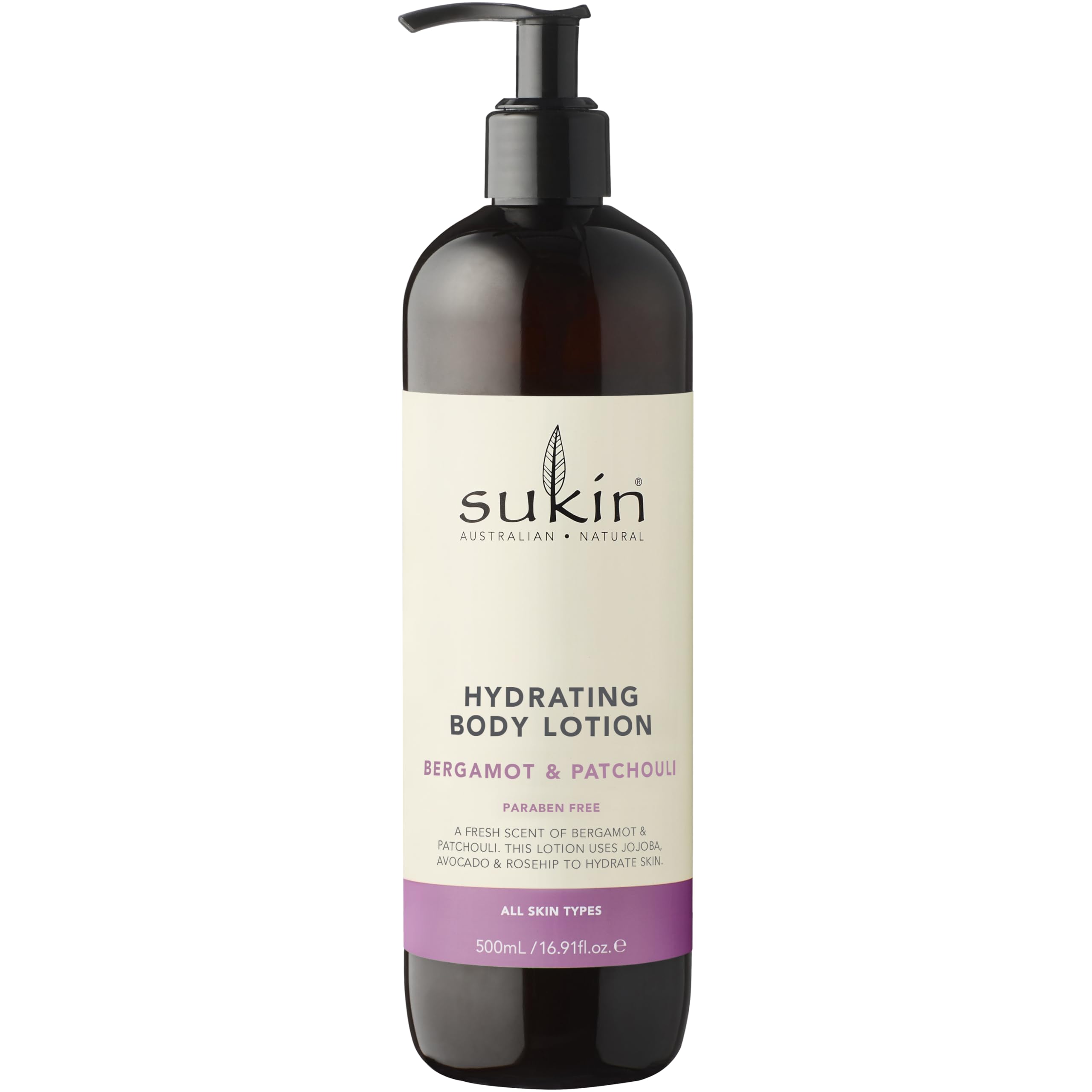 Sukin Bergamot & Patchouli Hydrating Body Lotion 500ml