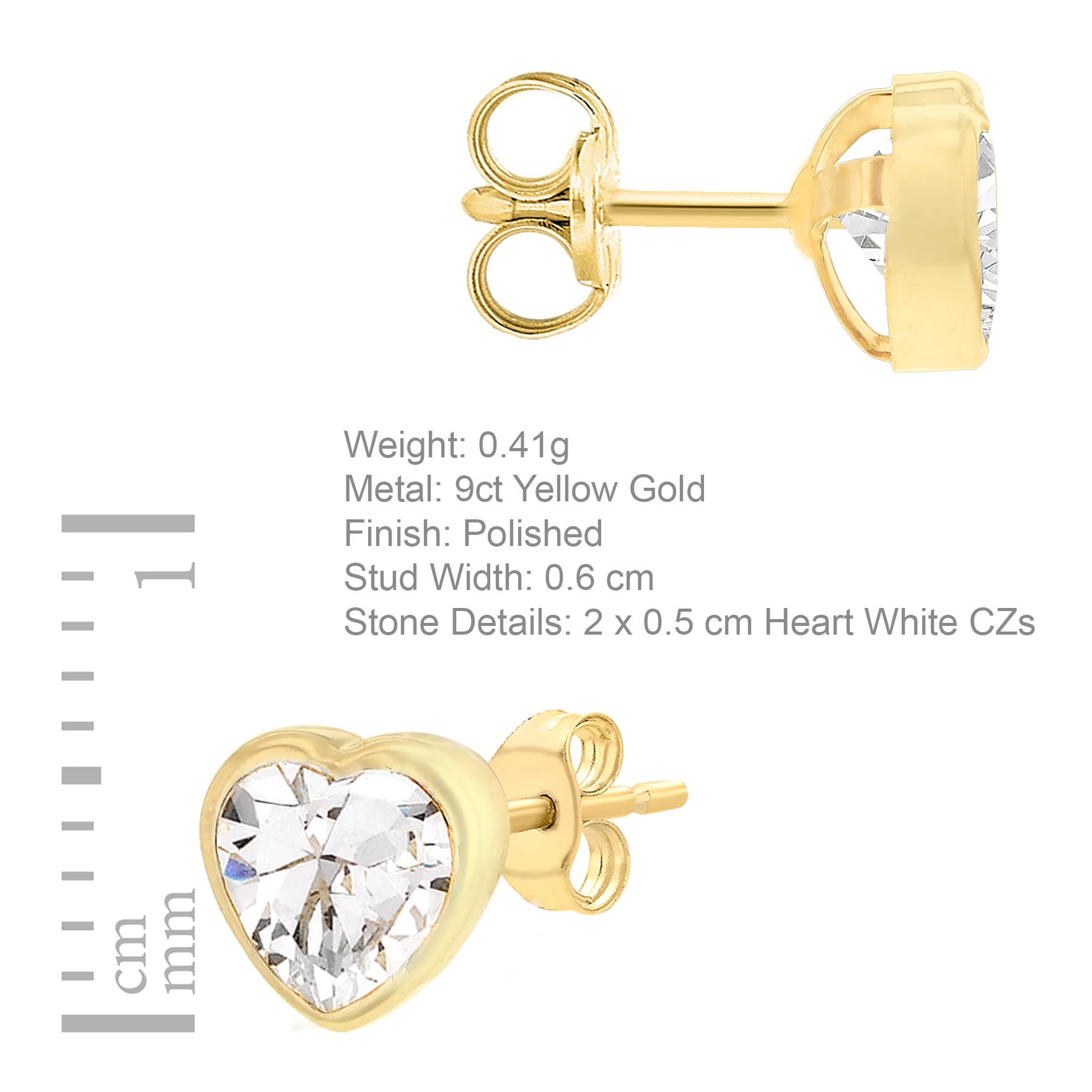 CARISSIMA Damen-Ohrringe 9 Karat (375) Gelbgold Zirkonia