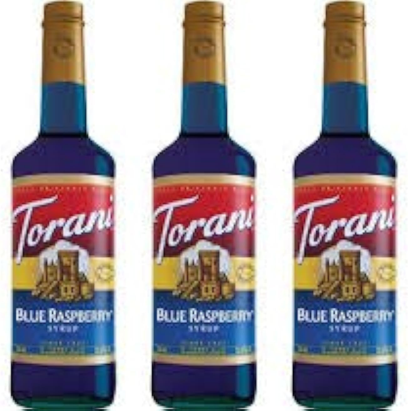 Torani Syrup, Blue Raspberry, 750mL Bottles (Pack of 3)