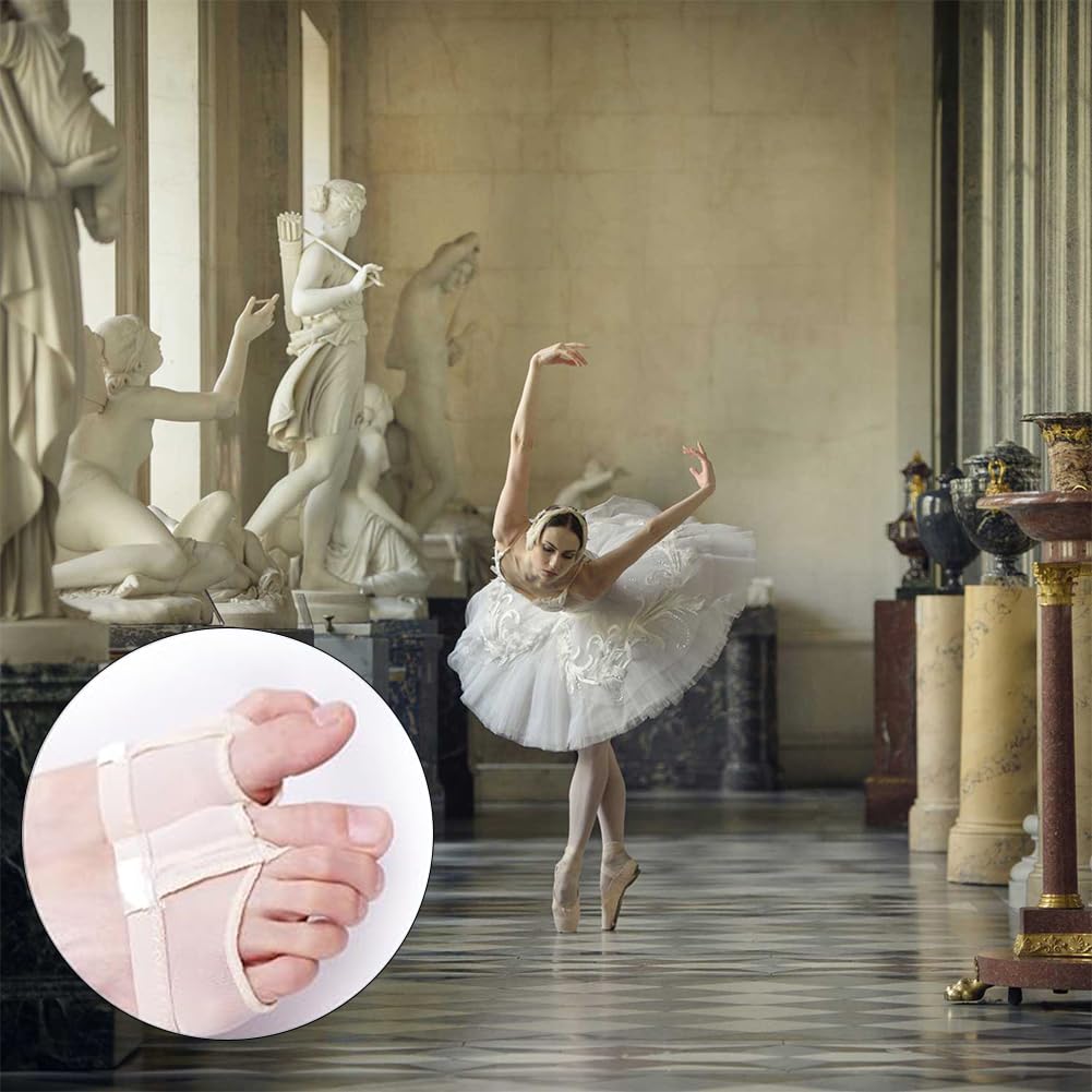 Almohadillas para Danza Transpirables Antideslizantes 2 Pares Tangas de Pie Ballet Calcetines Apoyo Dedo