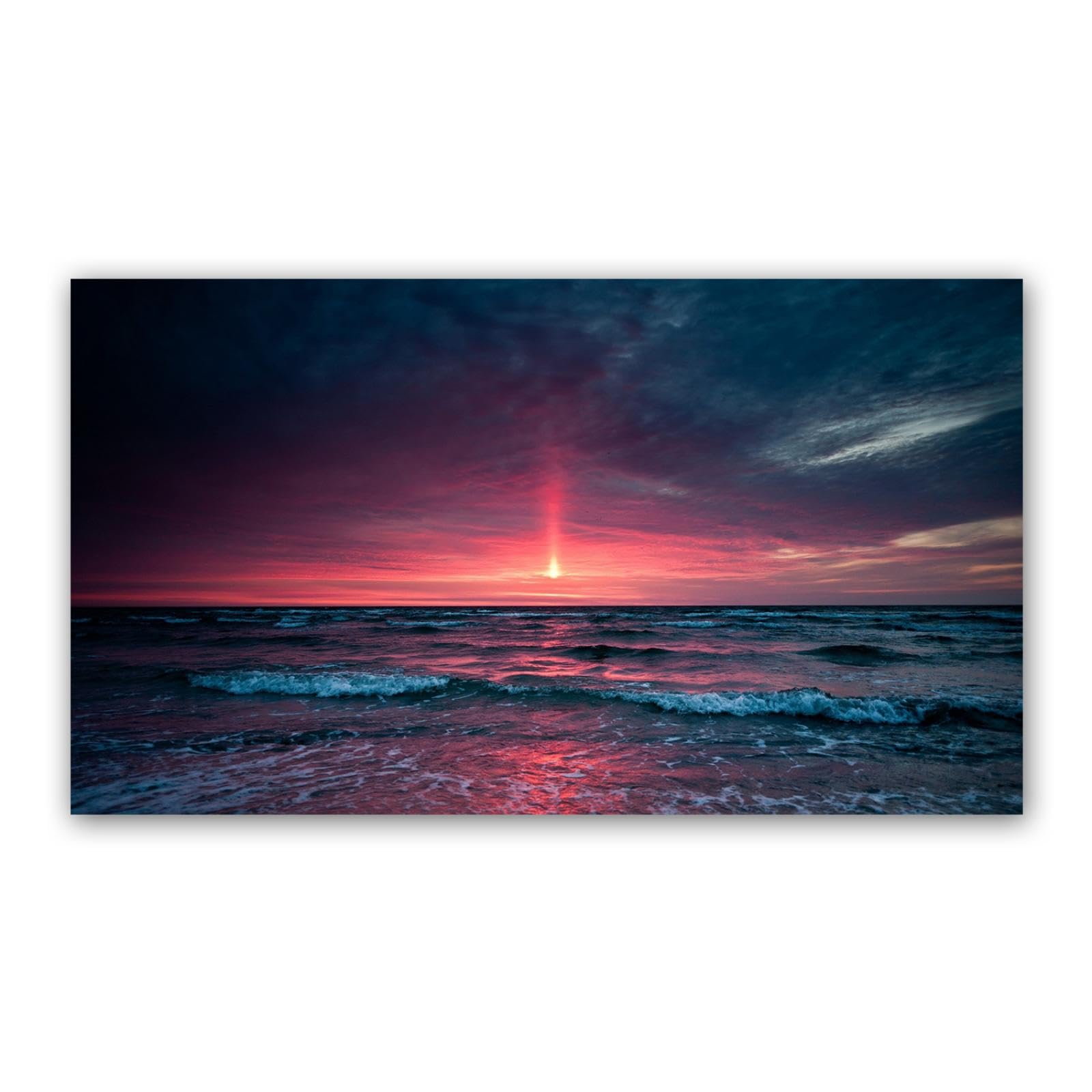 Toile murale plage coucher de soleil 30x54cm pour decoration de salon